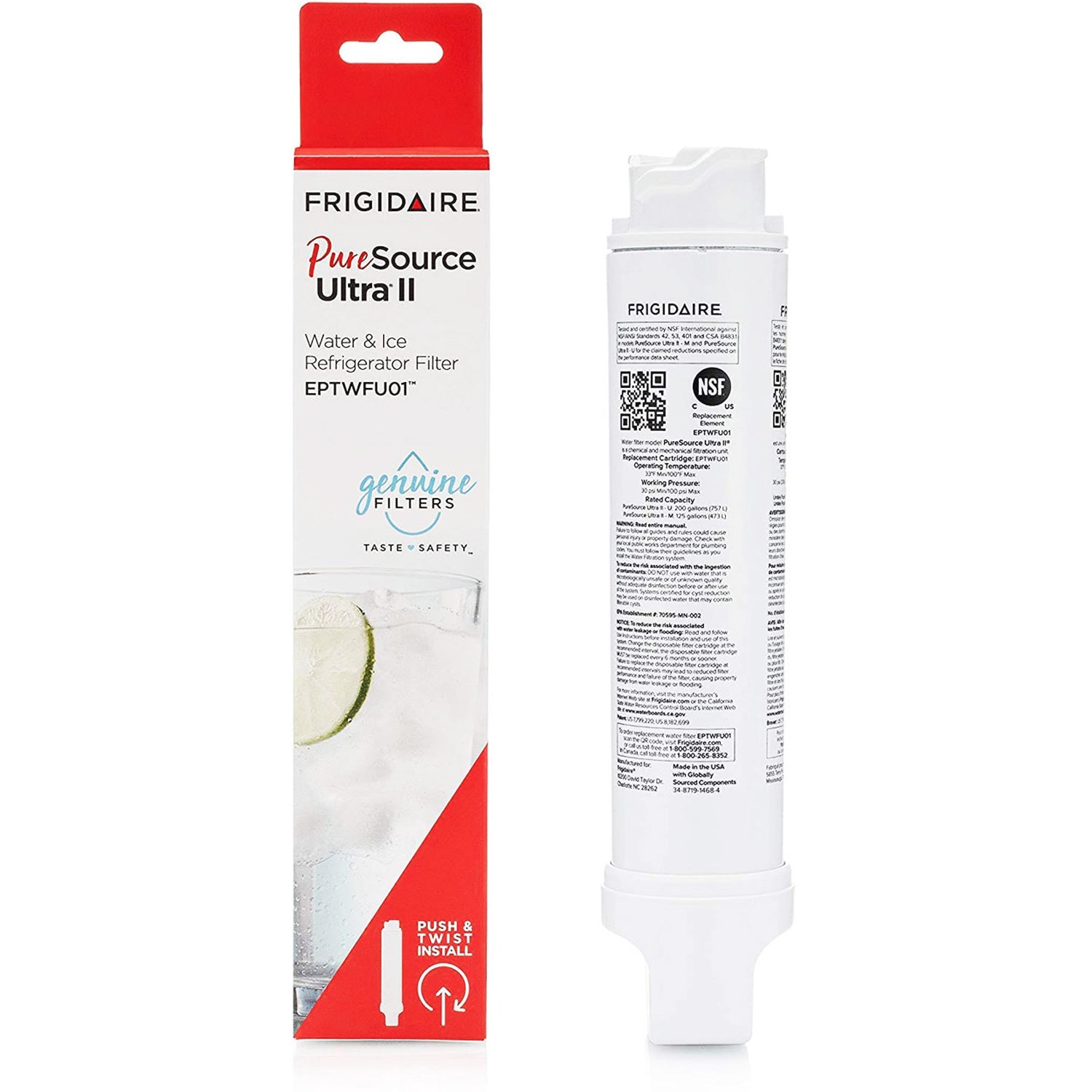 FRIGIDAIRE EPTWFU01 PureSource Ultra II Refrigerator Water Filter