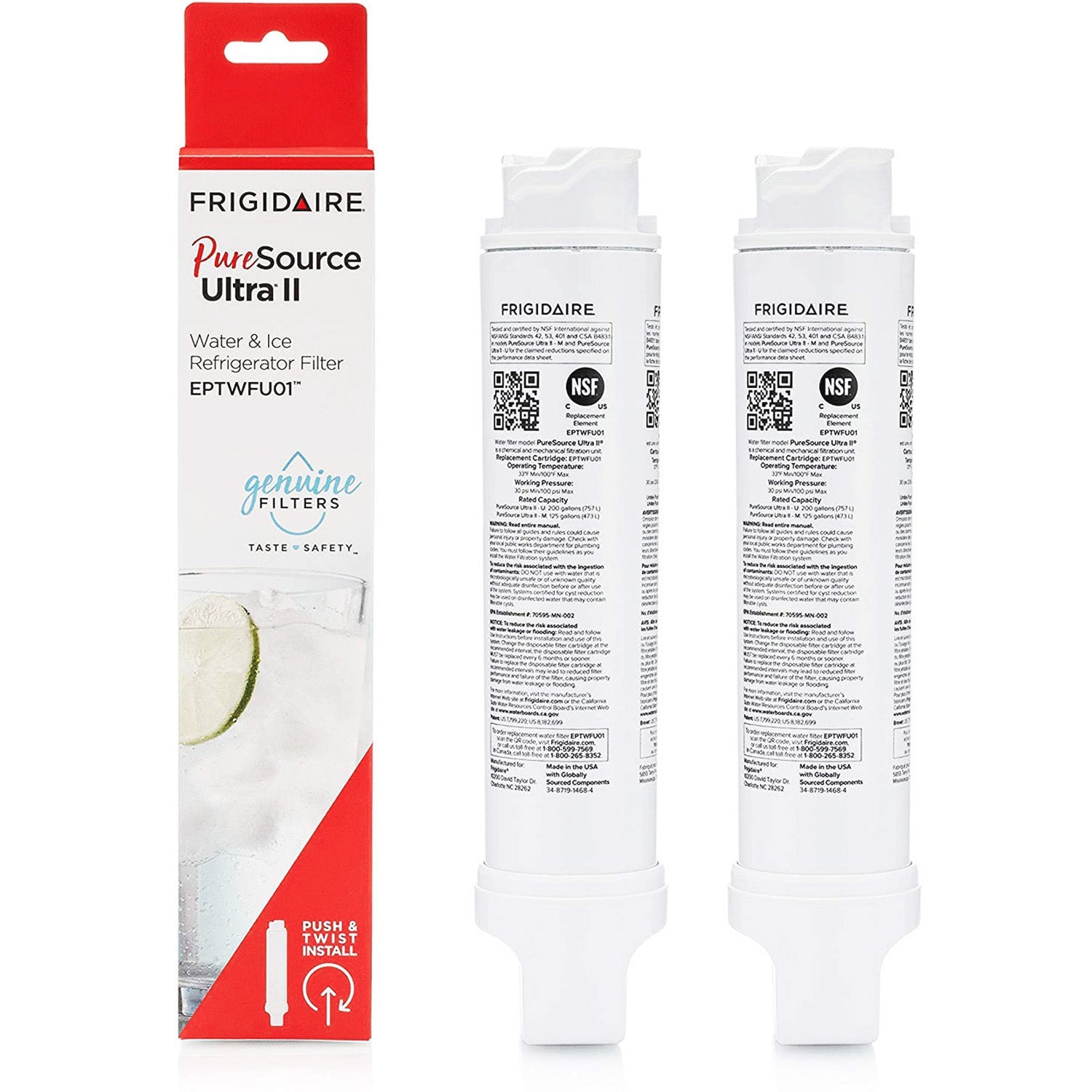 FRIGIDAIRE EPTWFU01 PureSource Ultra II Refrigerator Water Filter