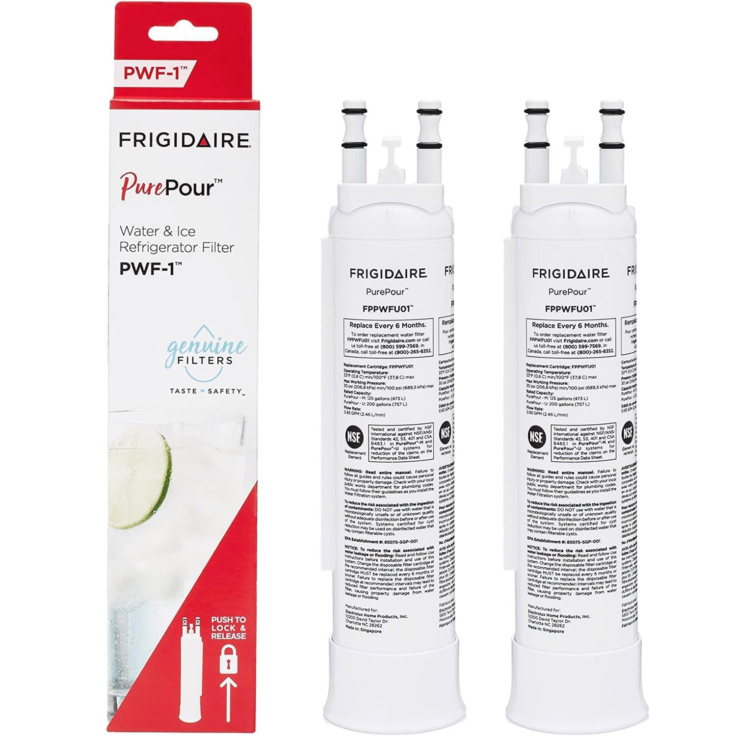 Frigidaire FPPWFU01 PurePour PWF-1 Refrigerator Water Filter