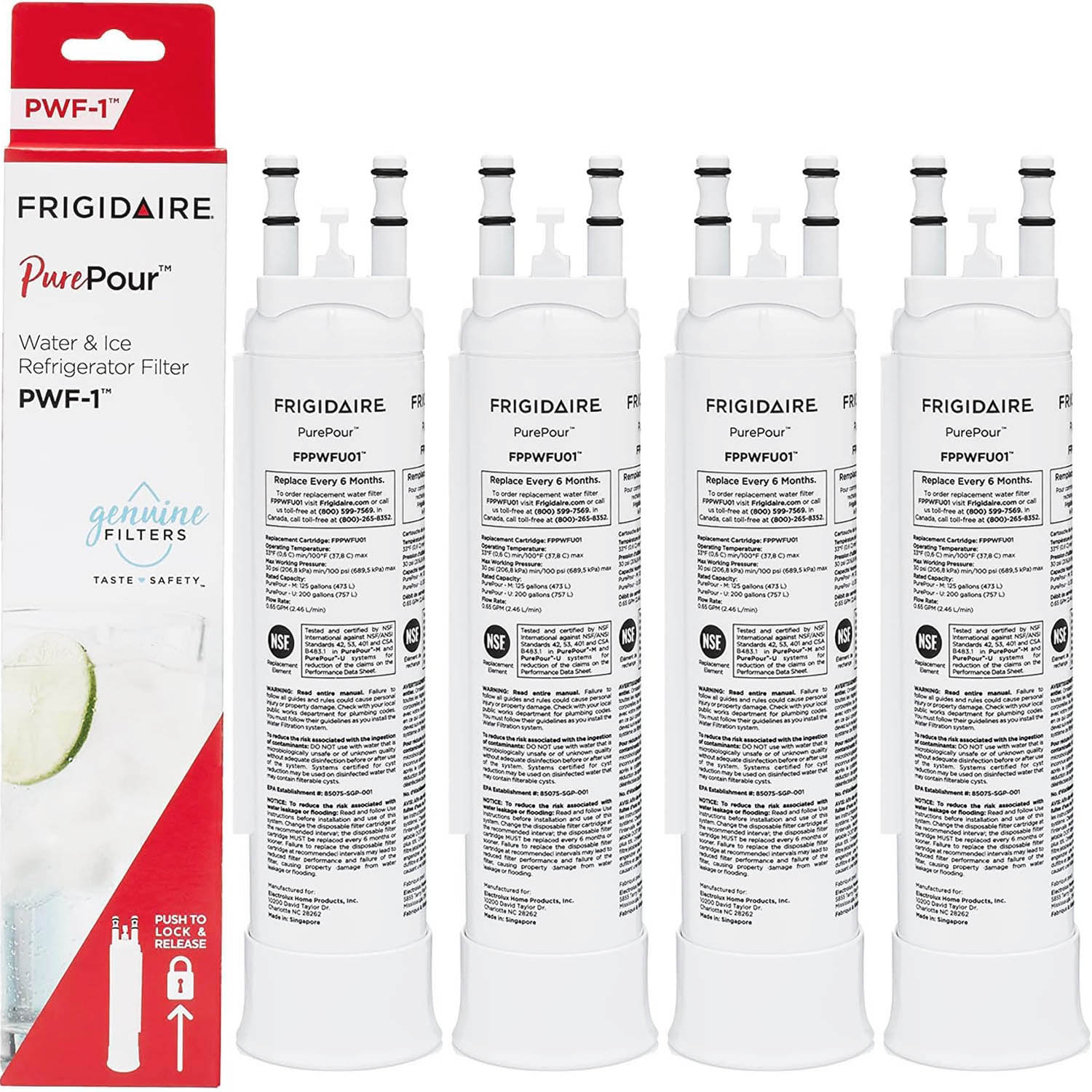 Frigidaire FPPWFU01 PurePour PWF-1 Refrigerator Water Filter